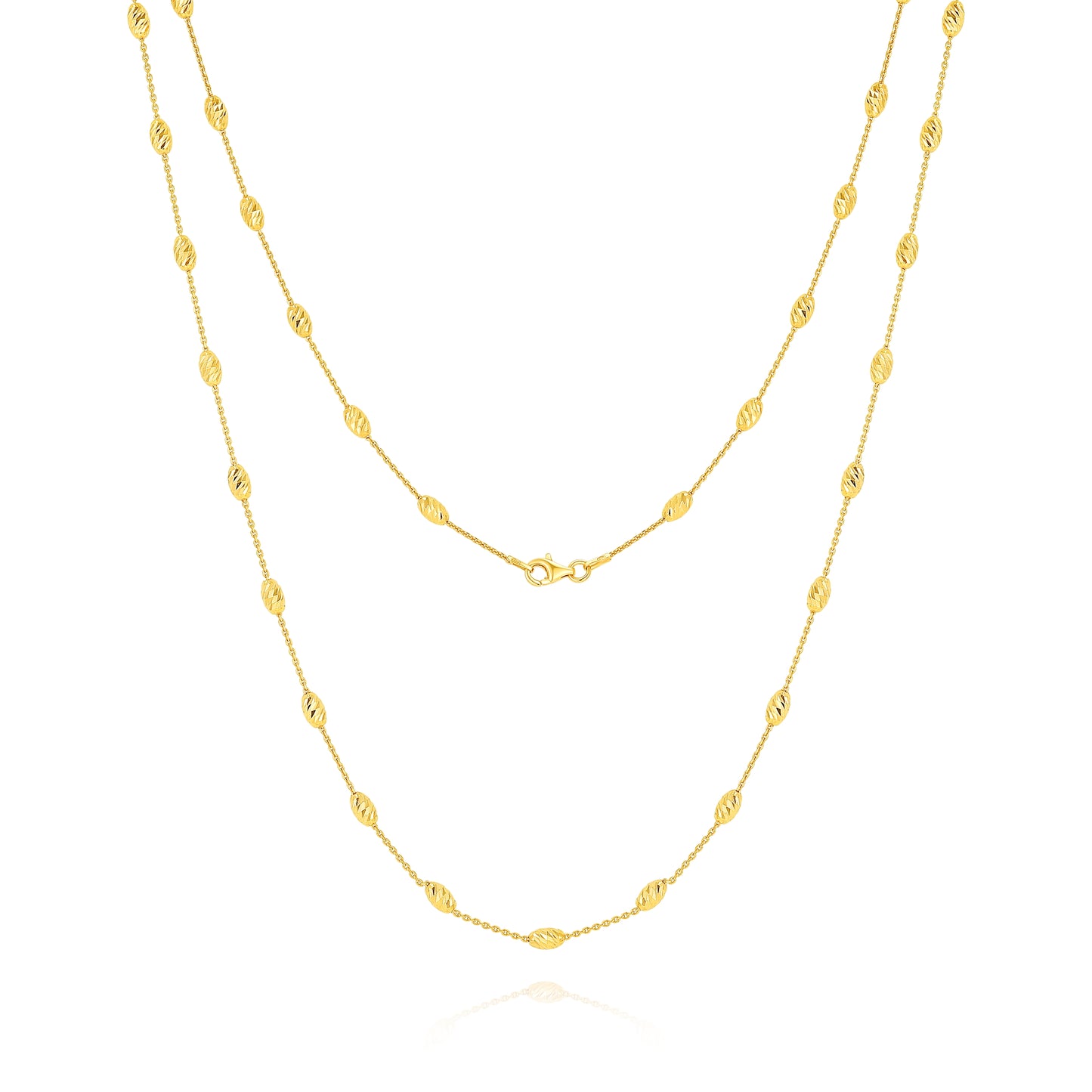 Slash Beads Necklace 80cm