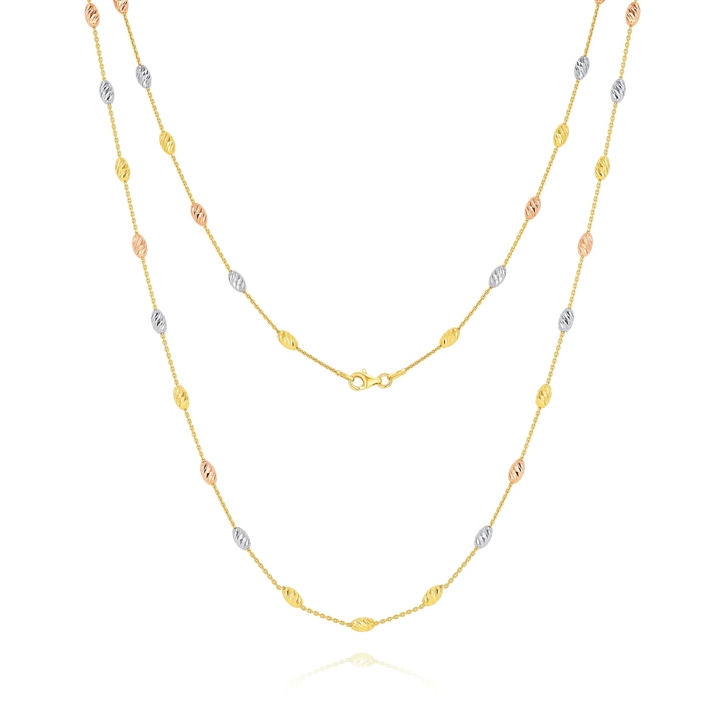 Slash Beads Necklace 70cm