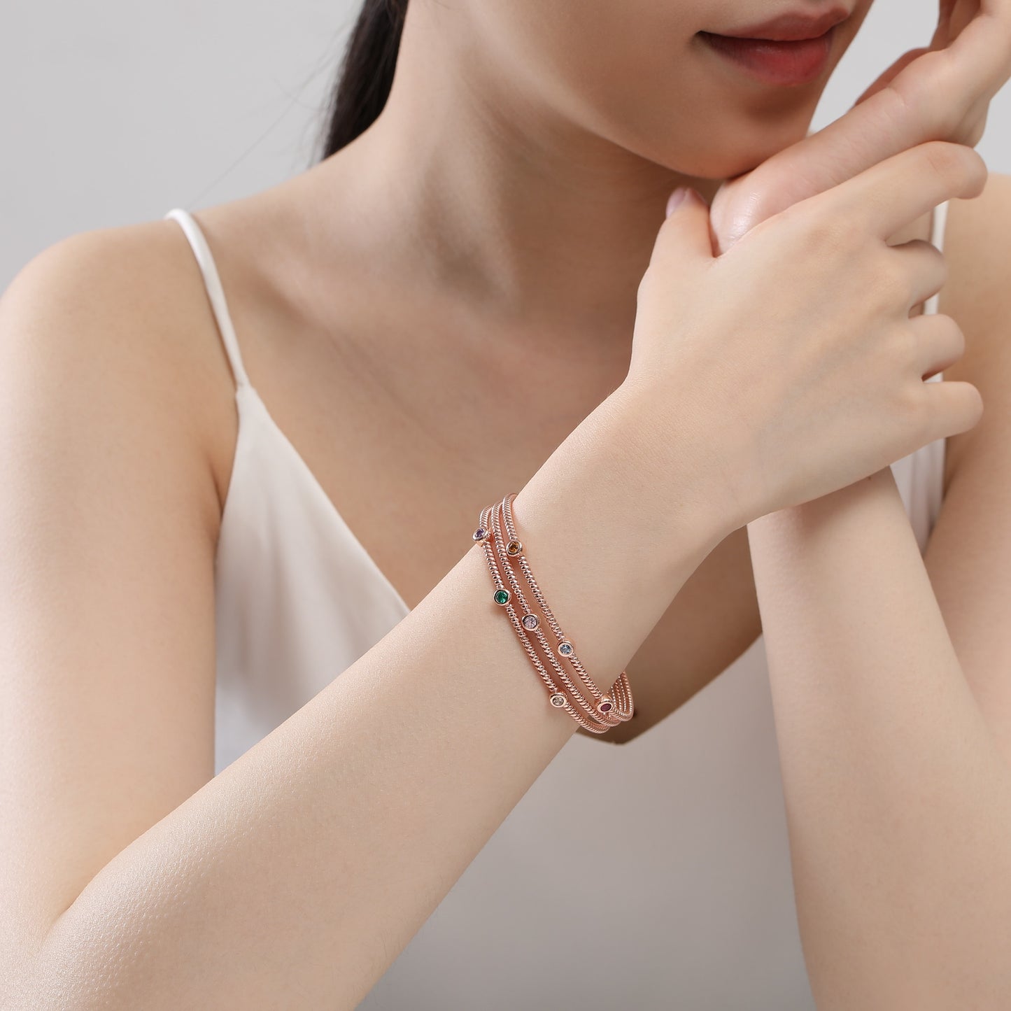 FK Triple Strand C.Z. Bangle