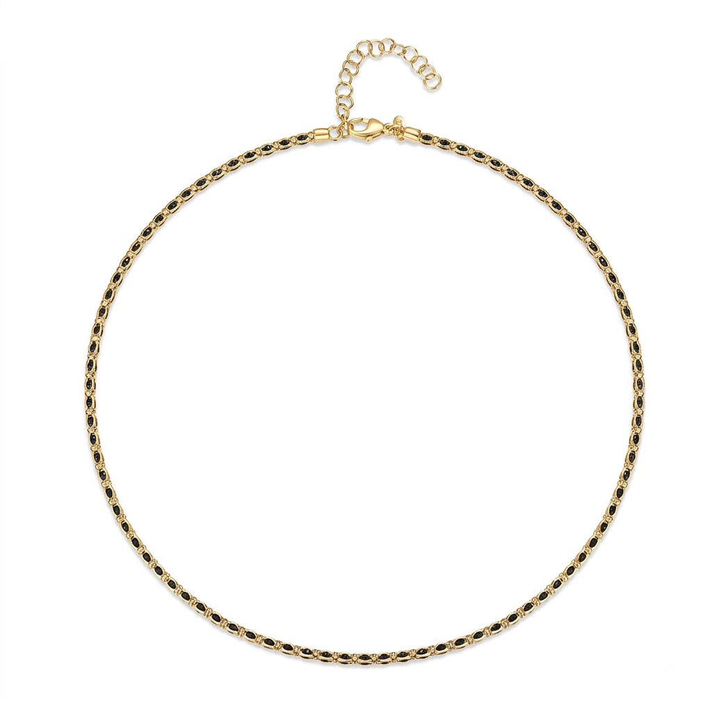 Black C.Z. Necklace