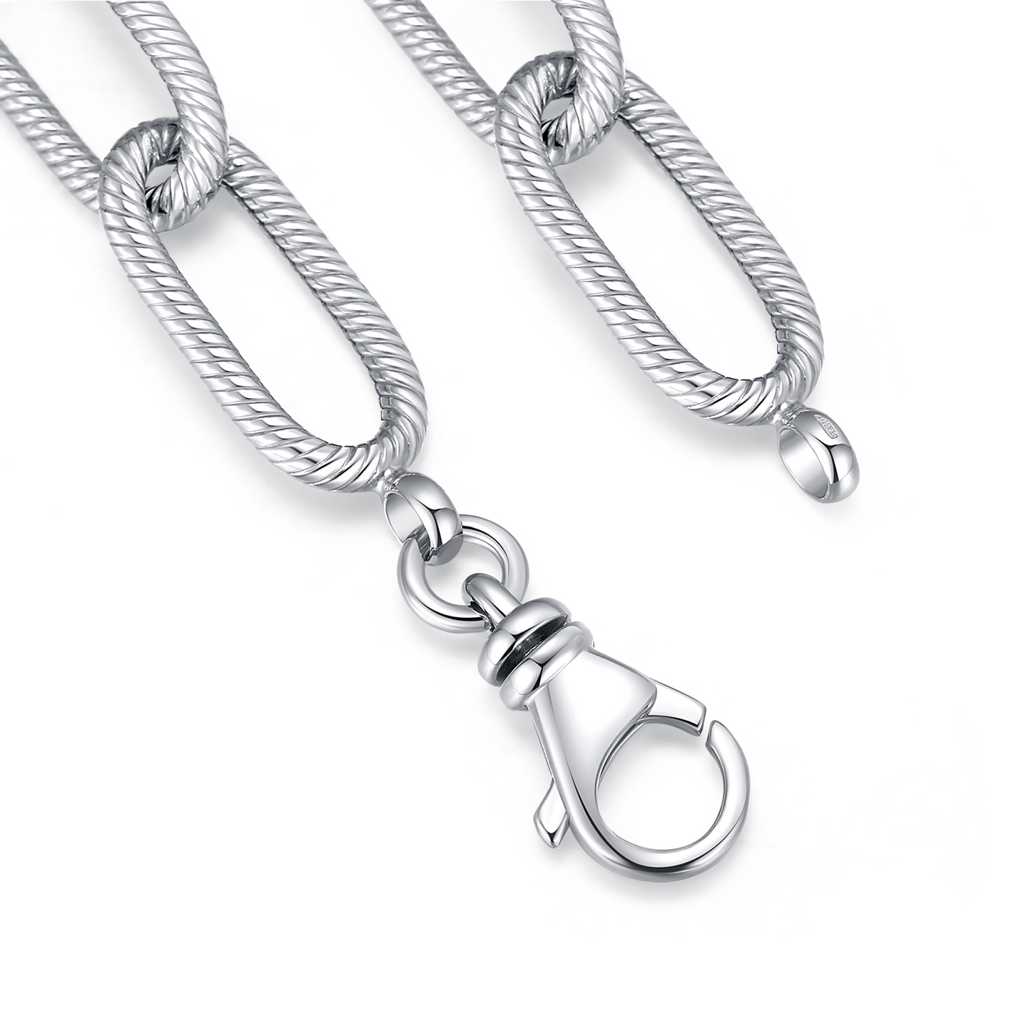 Twisted Cable Paper Clip Necklace