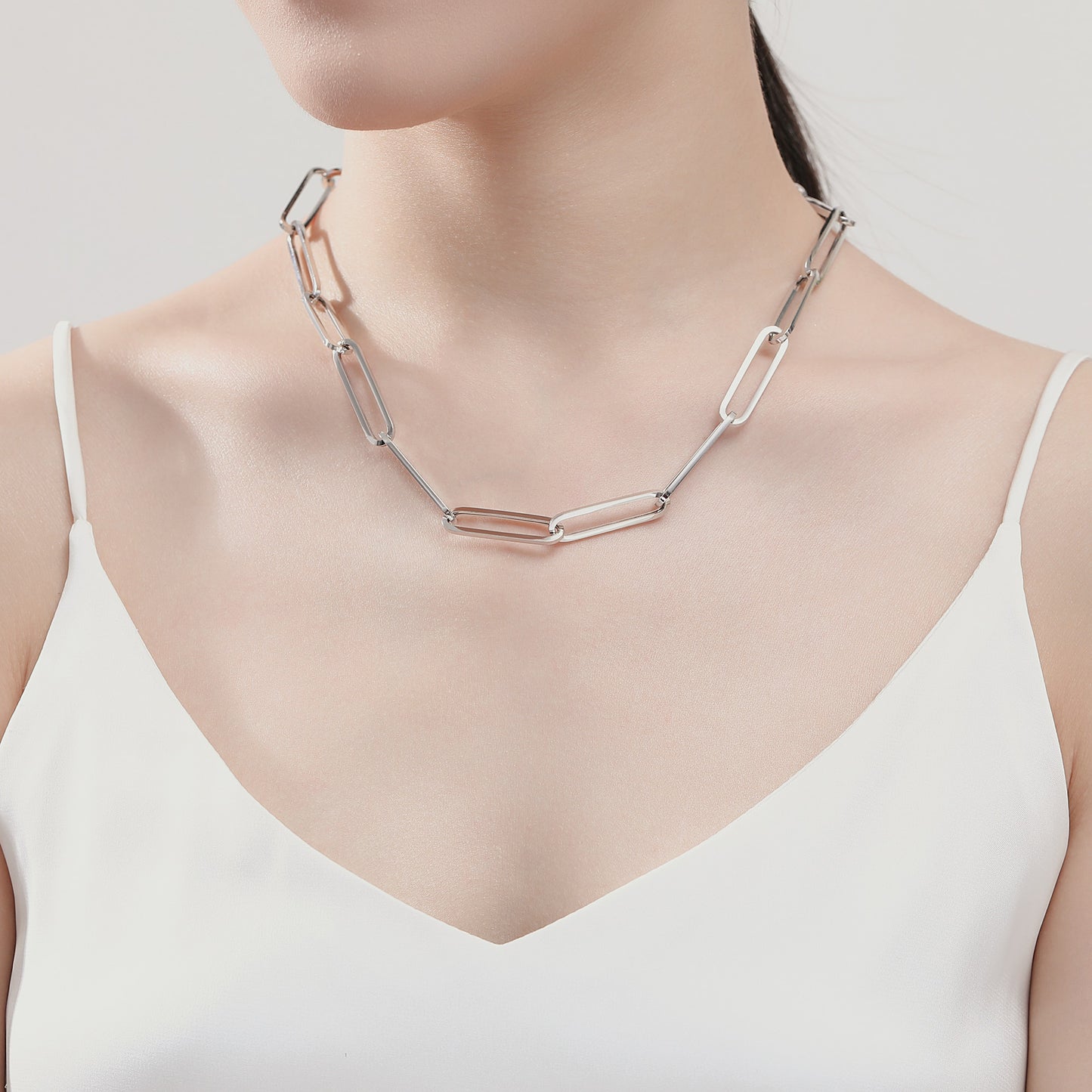 Long Paper Clip Necklace