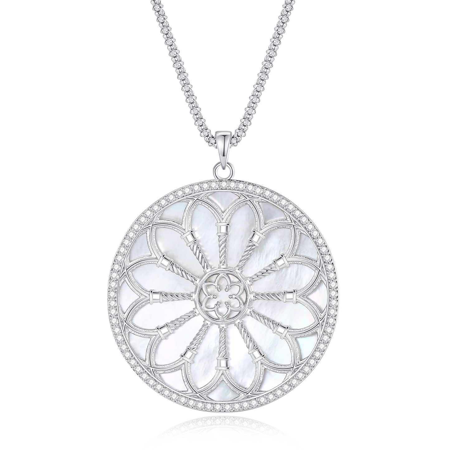 Rose Window C.Z. Necklace