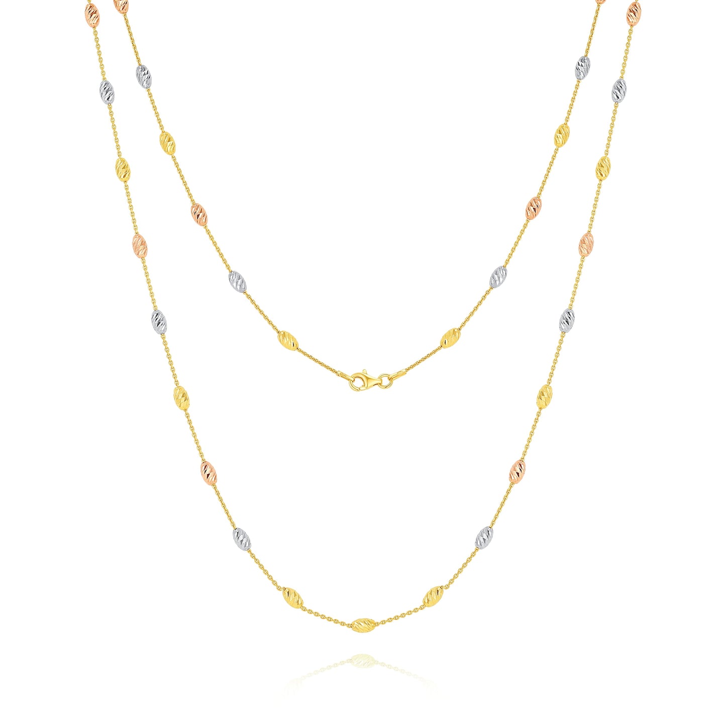 Slash Beads Necklace 80cm