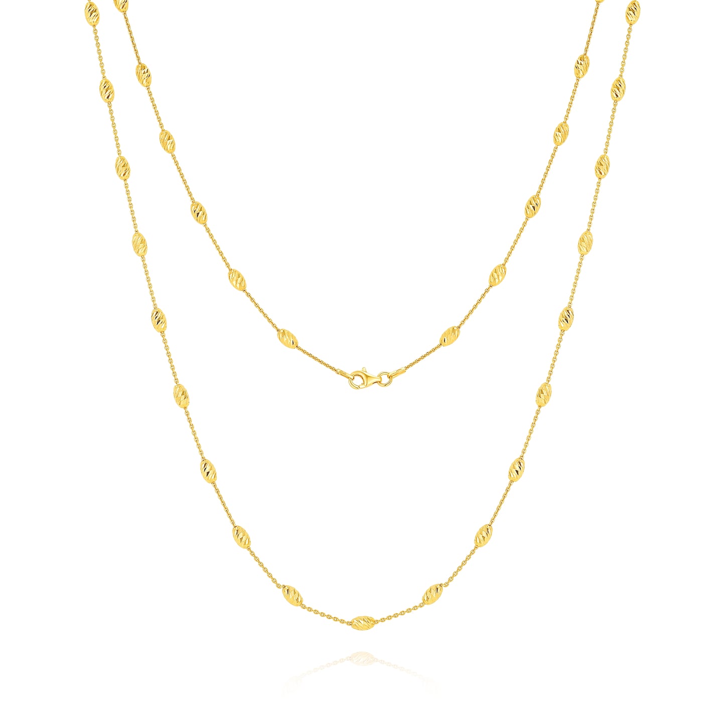 Slash Beads Necklace 80cm