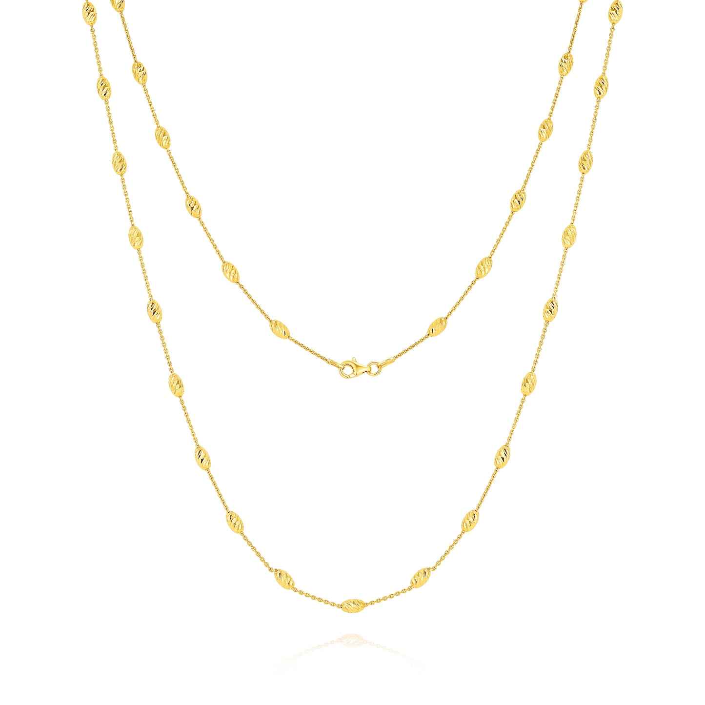 <tc>Collana da 80cm con Perle Scintillanti Diagonale</tc>