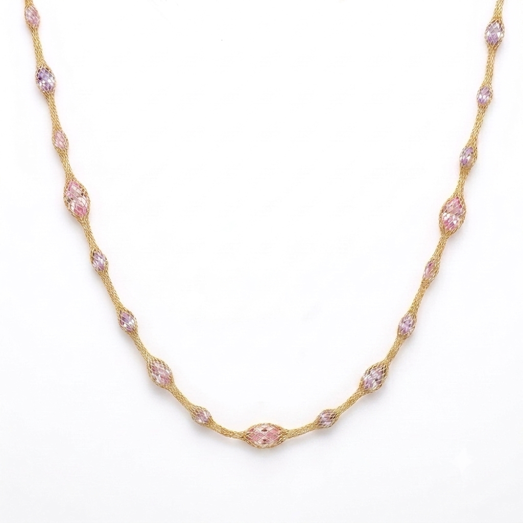 Ethereal Mesh Crystal Necklace