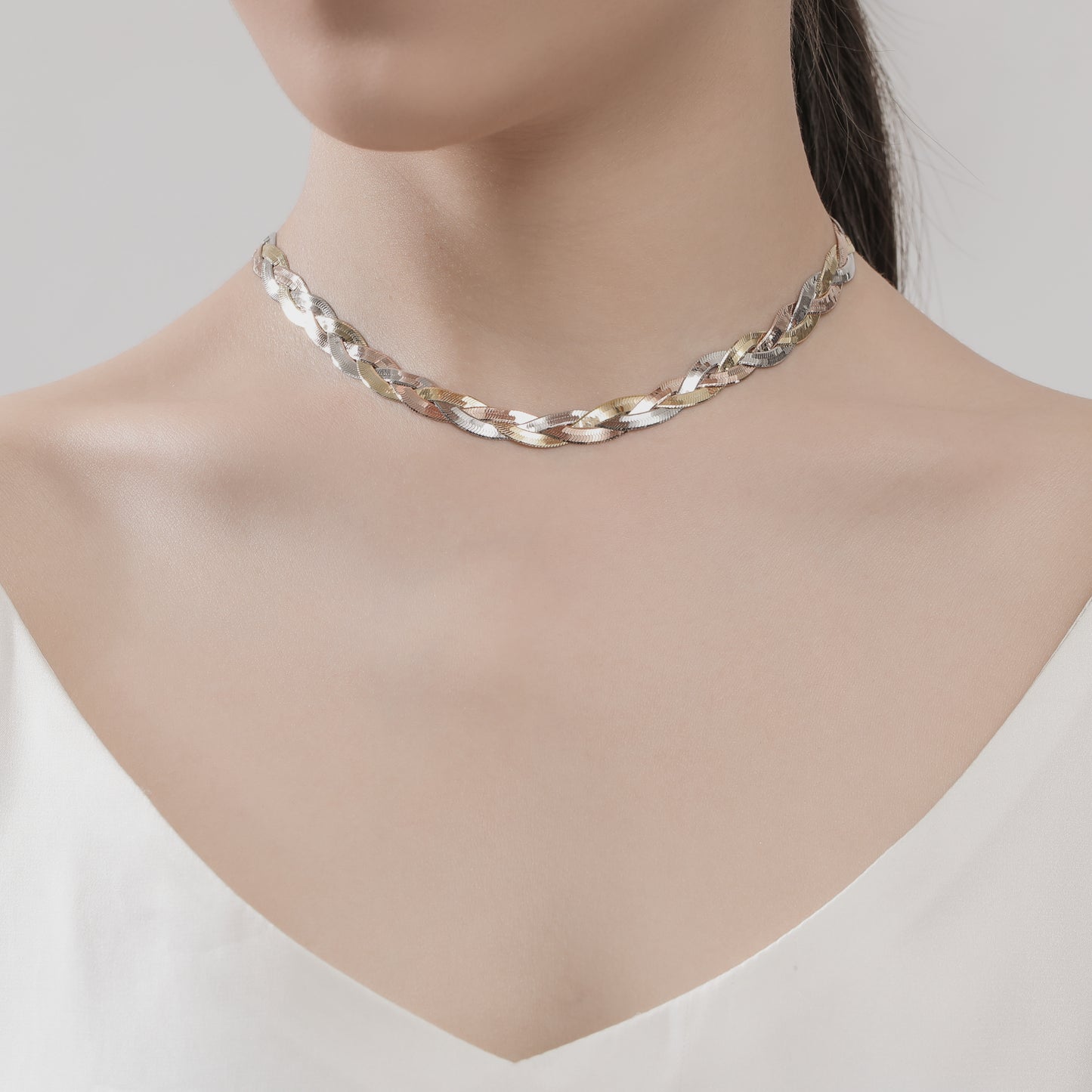 Braided Herringbone Necklace