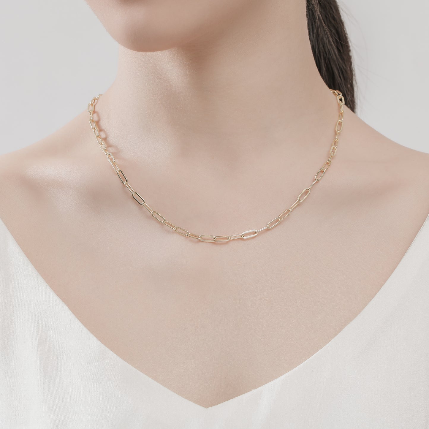 Light Paper Clip Necklace