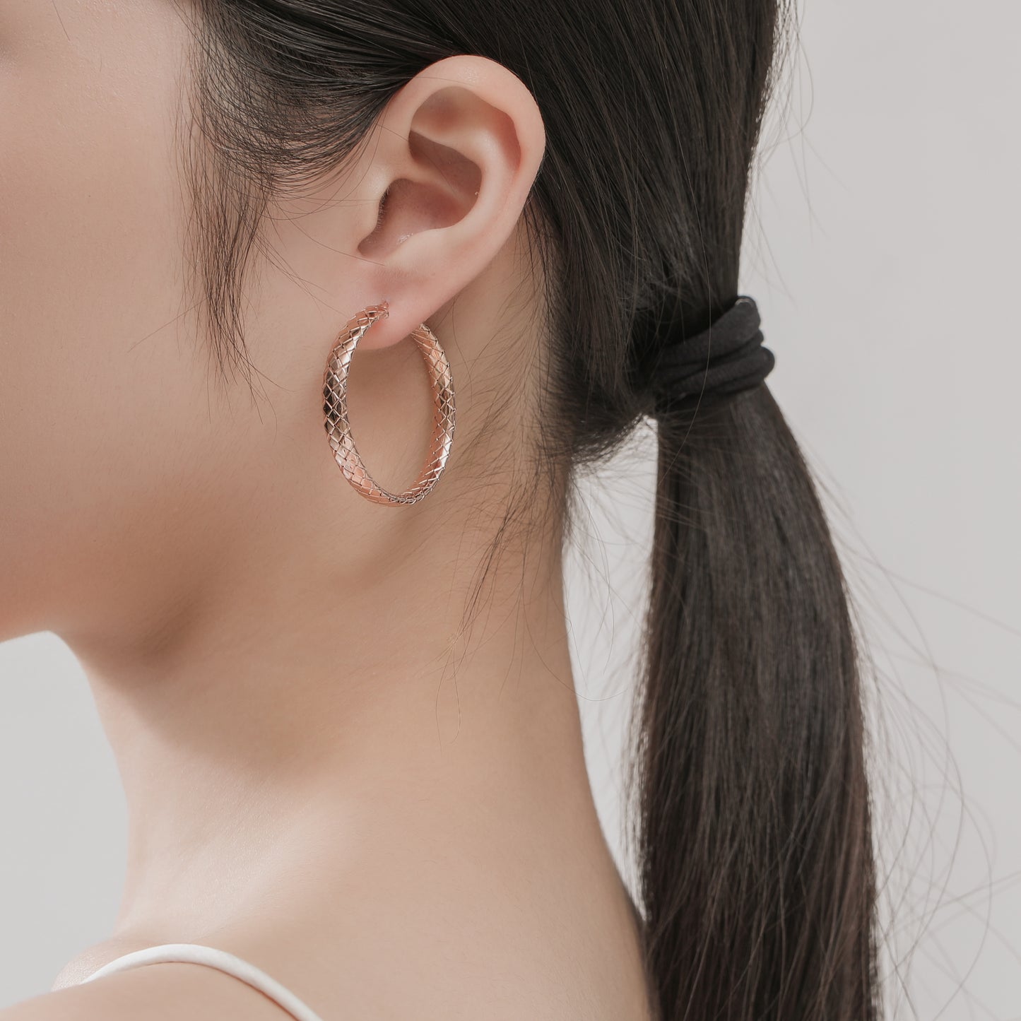 Braided Hoop Earrings Large