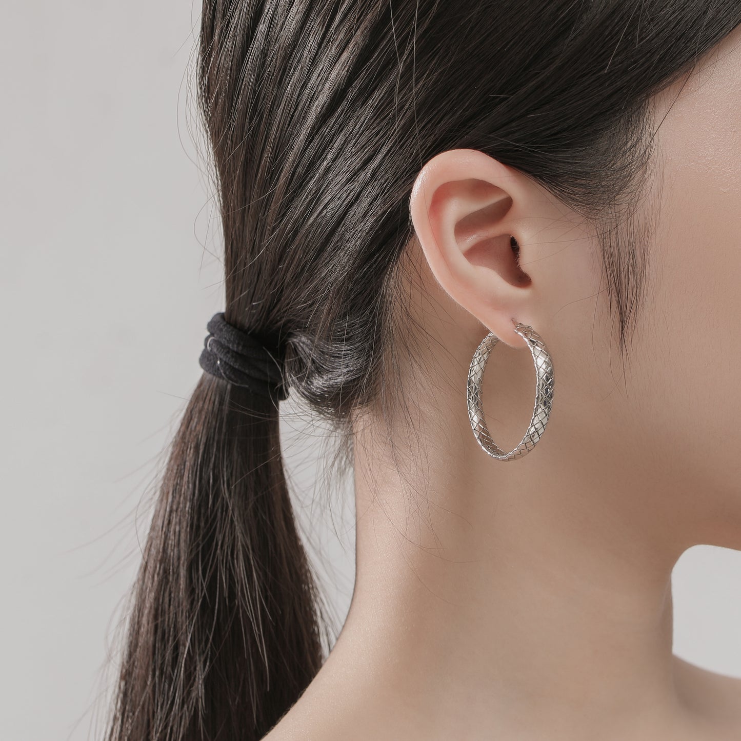 Braided Hoop Earrings Large