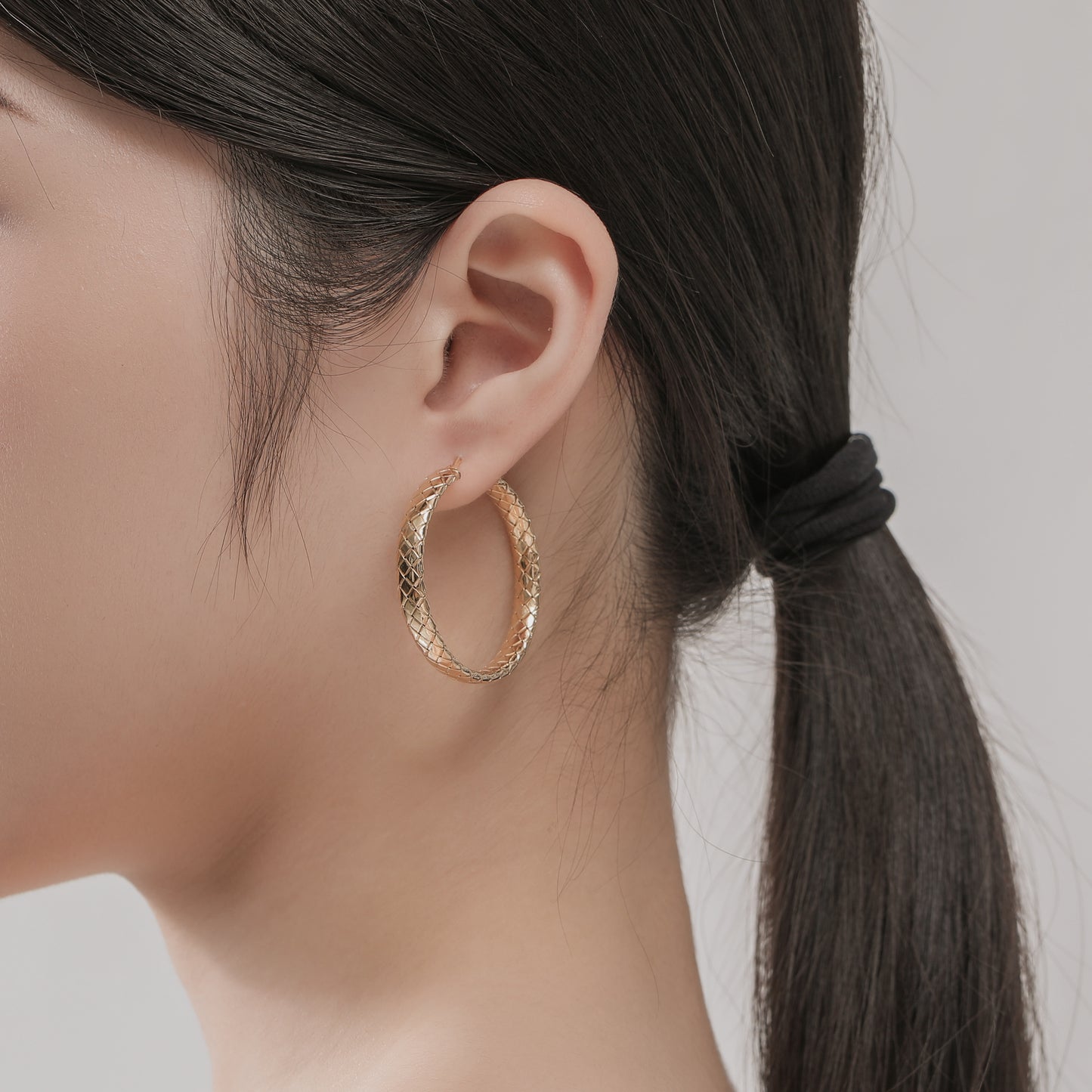 Braided Hoop Earrings Large