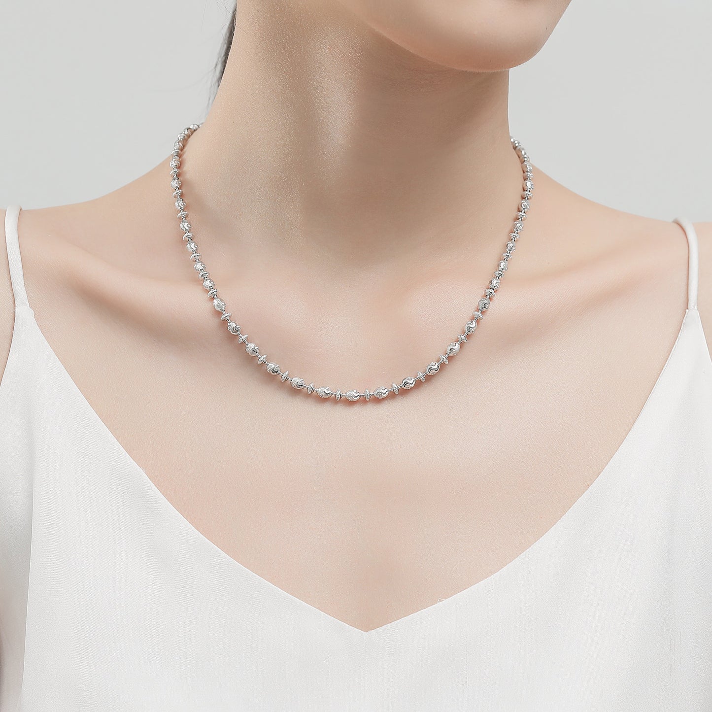 Saturno Double Mooncut Necklace