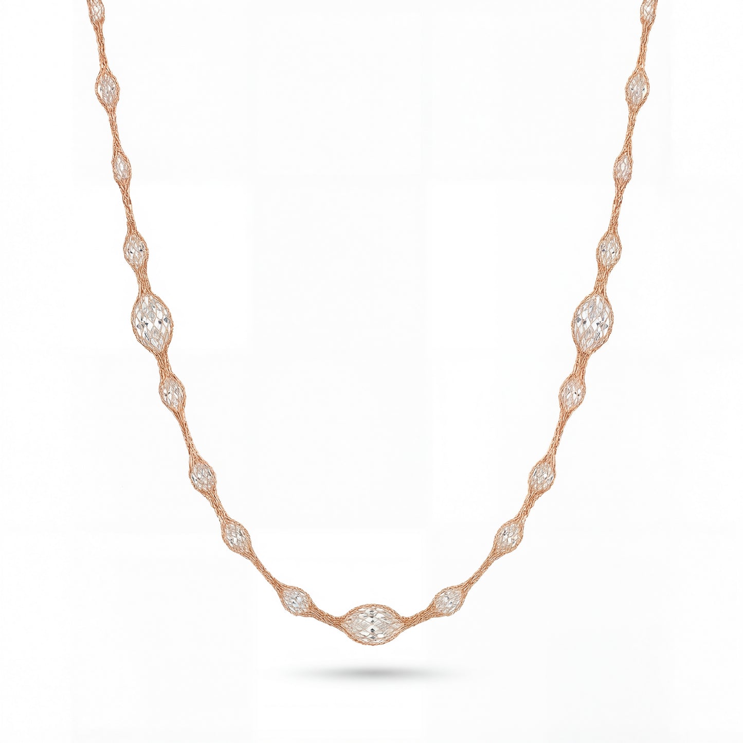Mesh Crystal Short Necklace