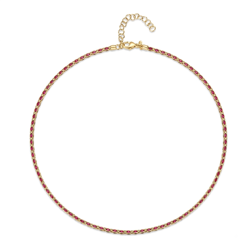 Red C.Z. Necklace