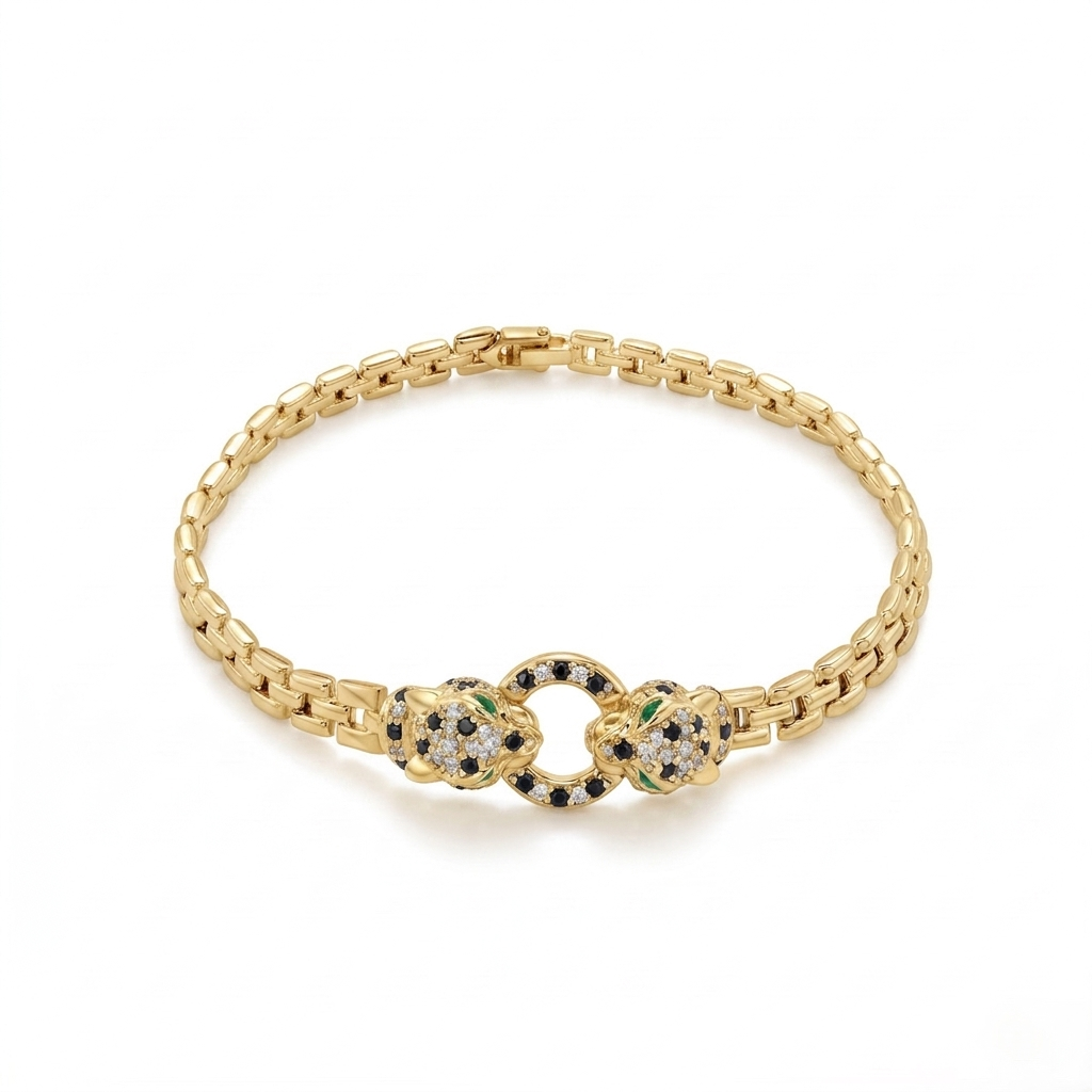 Panther Onyx C.Z. Watchband Bracelet