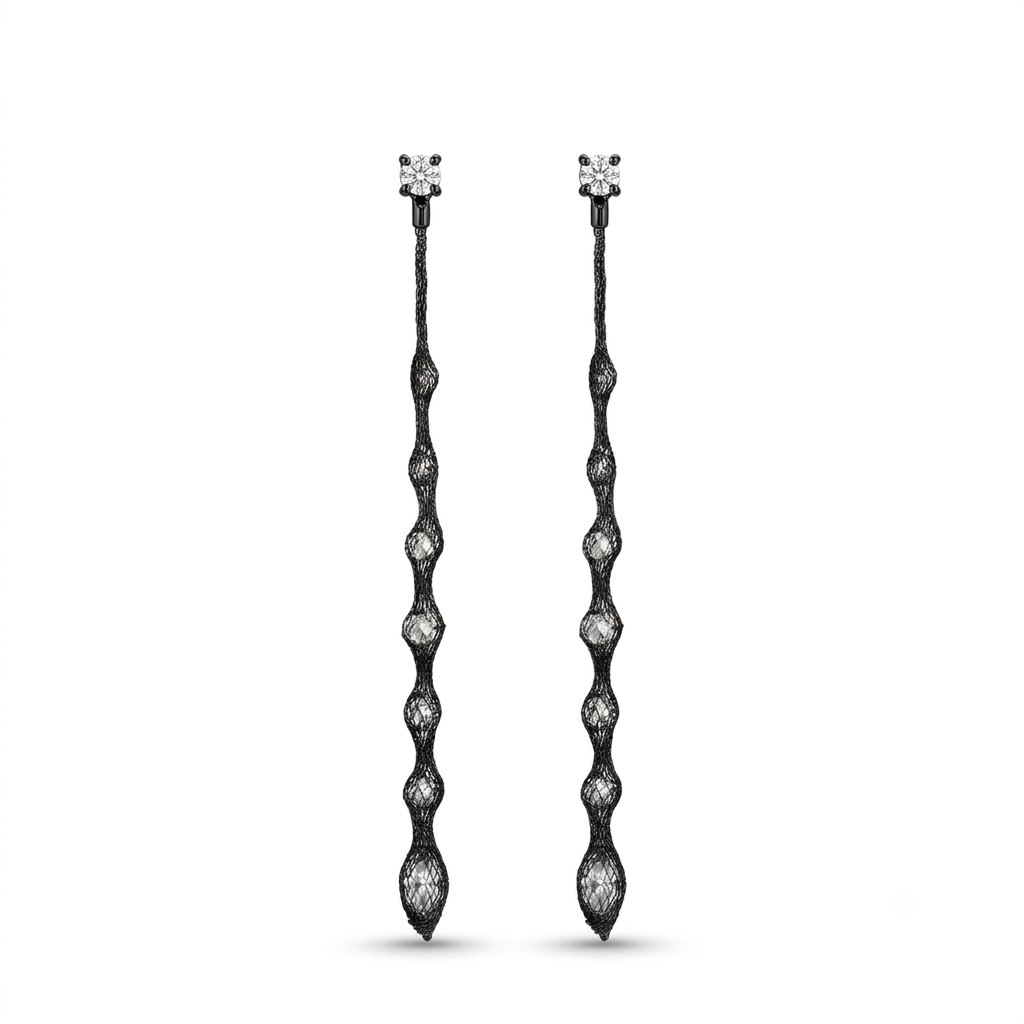 Mesh Crystal Earrings