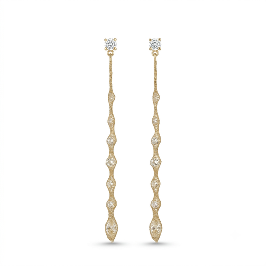 Mesh Crystal Earrings