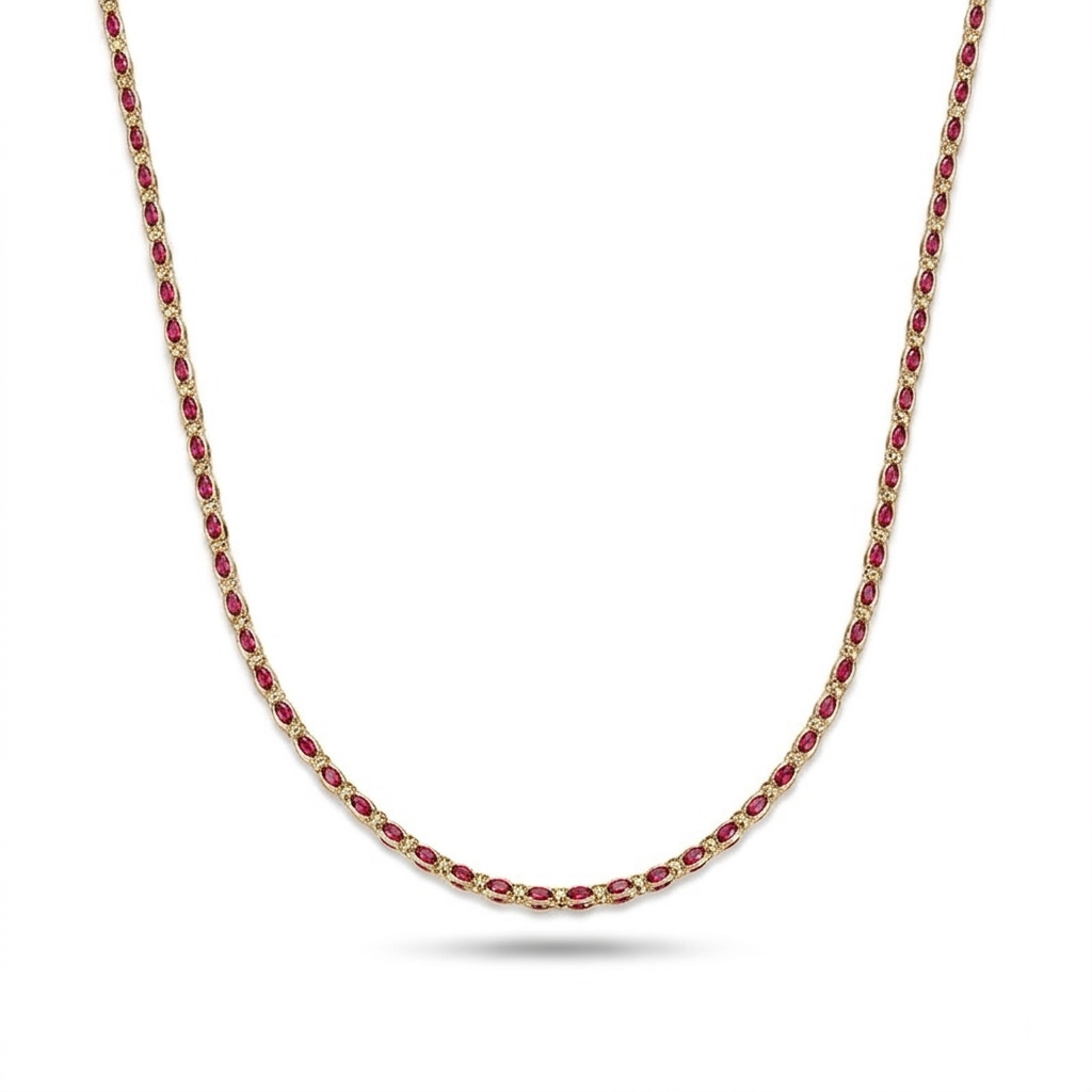 Red C.Z. Necklace