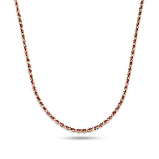 Red C.Z. Necklace