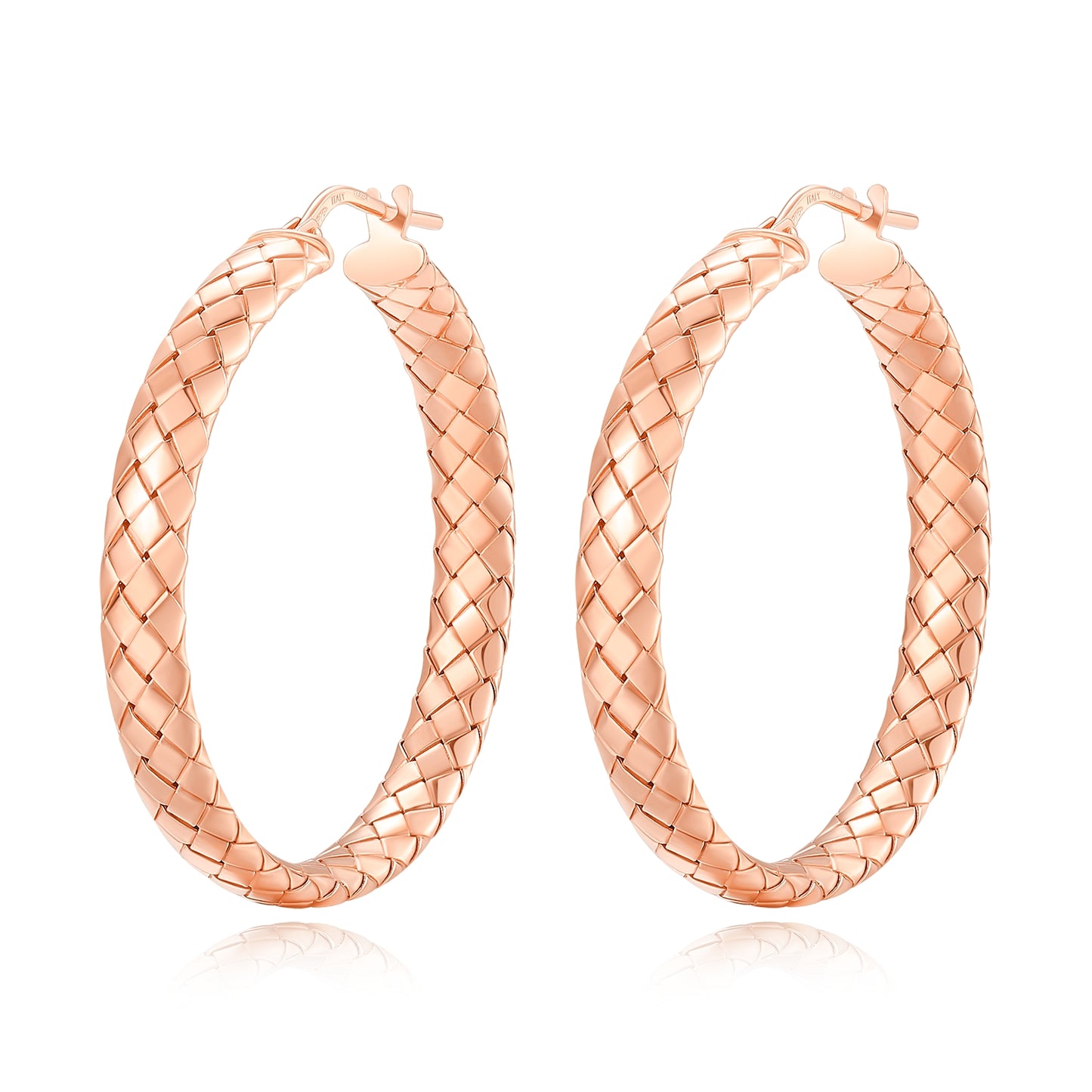 Braided Hoop Earrings Large