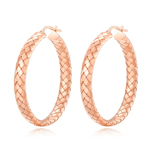 Braided Hoop Earrings Large