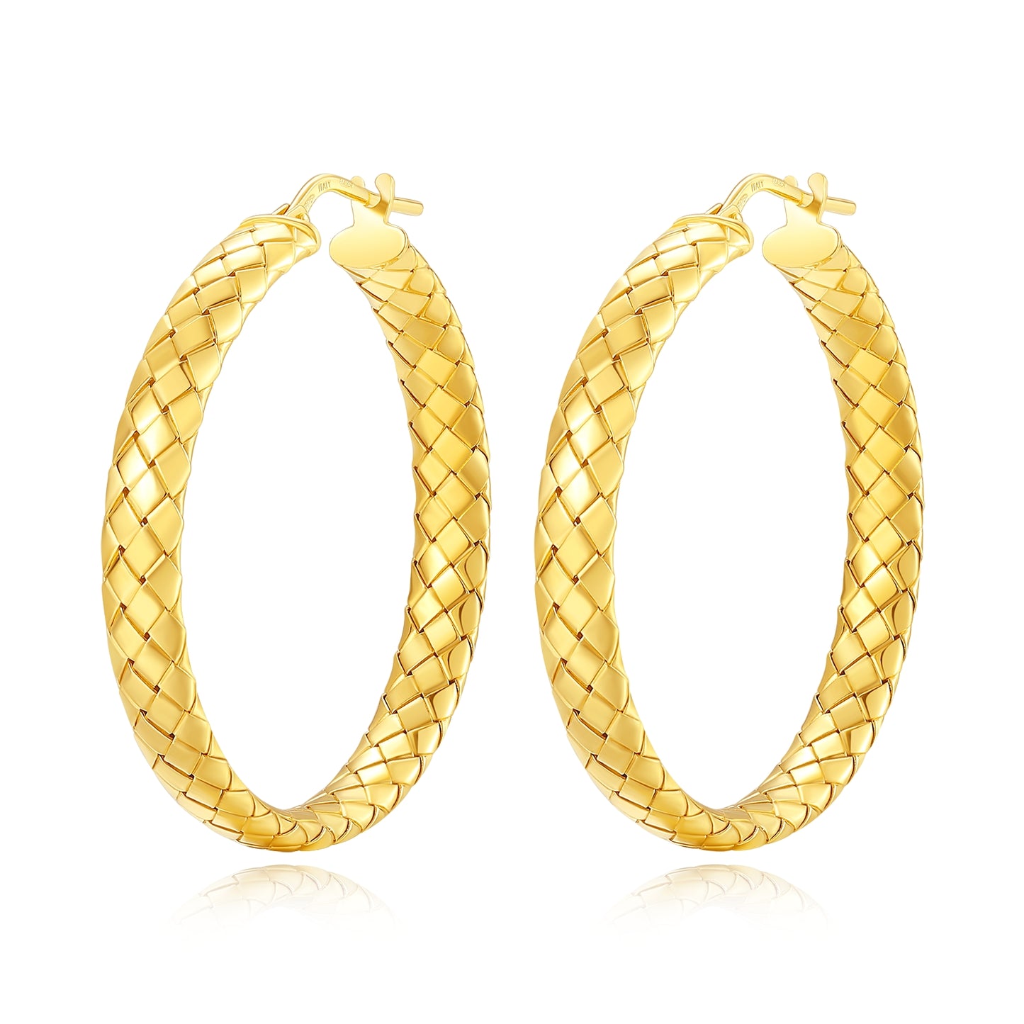 Braided Hoop Earrings Large
