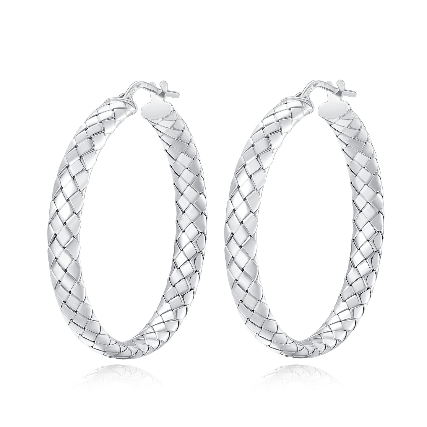 Braided Hoop Earrings Large