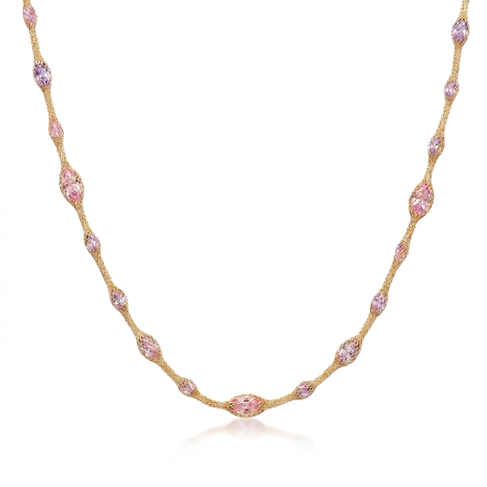 Ethereal Mesh Crystal Necklace