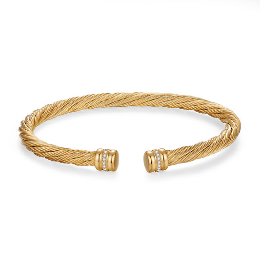 Twisted Cable Cuff Bracelet