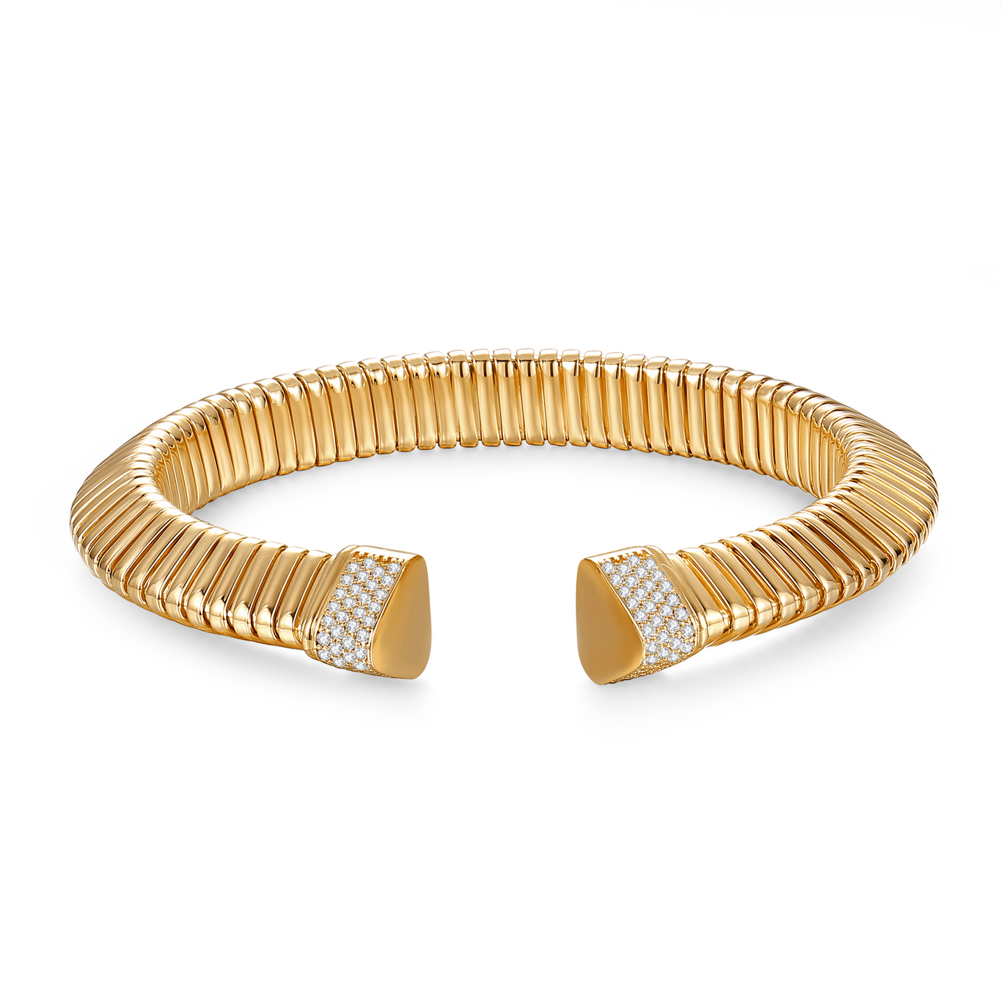 Triangular Tube Tubogas Cuff Bangle