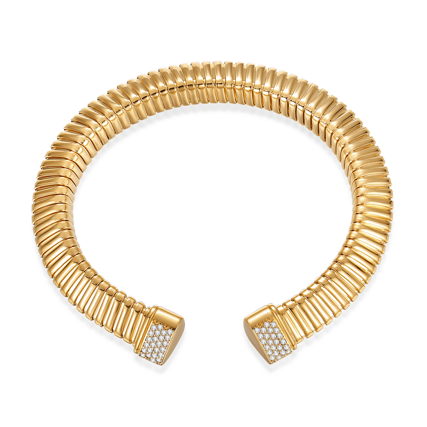 Triangular Tube Tubogas Cuff Bangle