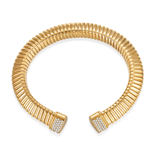Triangular Tube Tubogas Cuff Bangle