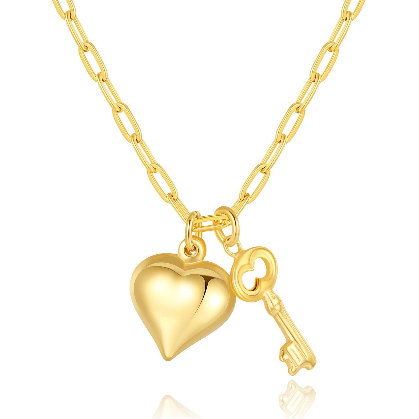 Heart & Key Necklace