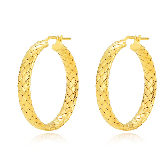 Braided Hoop Earrings Small