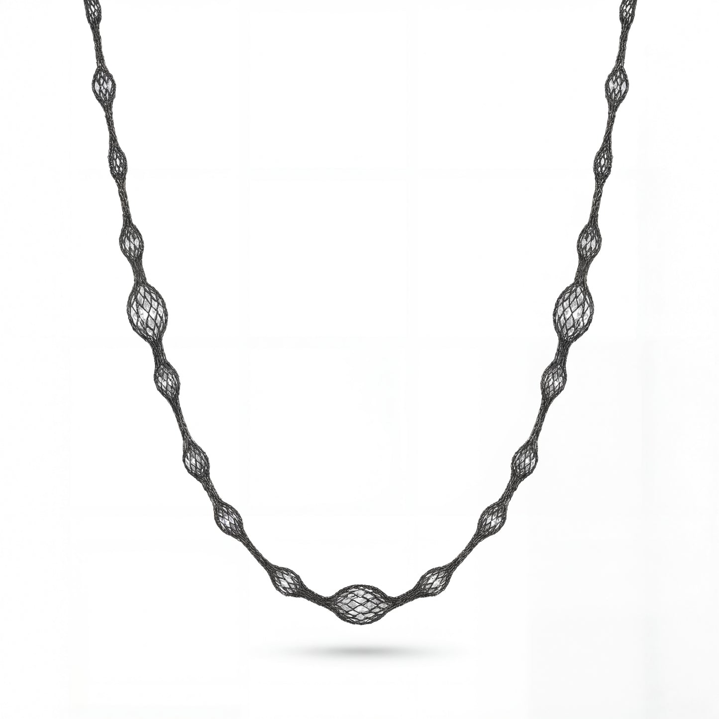 Mesh Crystal Short Necklace
