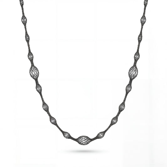 Mesh Crystal Short Necklace